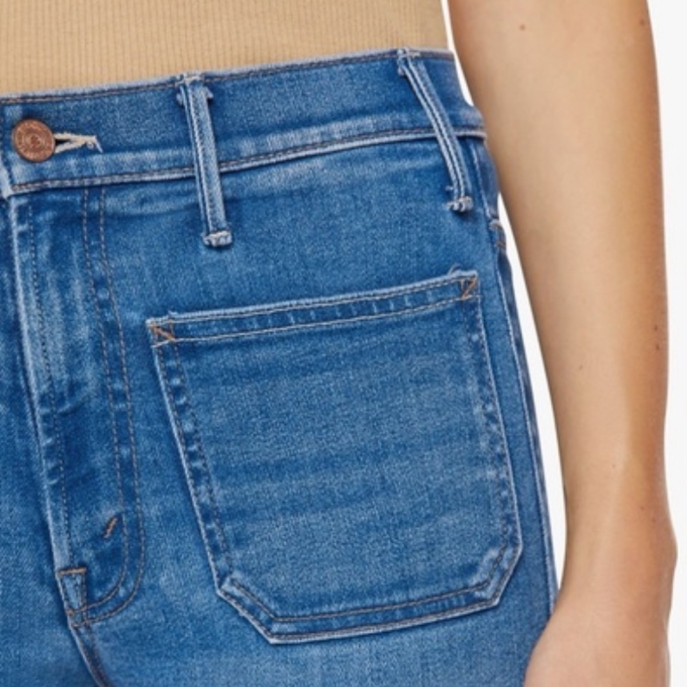 MOTHER The Patch Pocket Insider Ankle Jeans Happy Pill Wash Size 25 - Picture 4 of 8